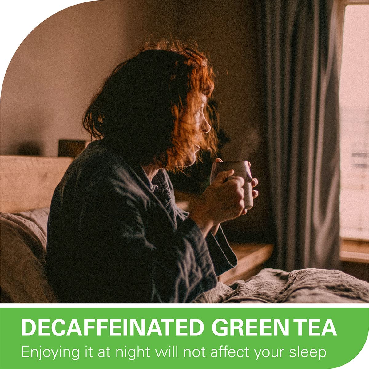 Wt Weetee Organic Decaf Green Tea Bags, Organic Green Tea 200 Count | Co2-Decaffeinated | Super Antioxidant | Resealable Kraft Bag