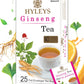 HYLEYS Ginseng & Green Tea with Guarana & Orange Flavor - 25 Tea Bags - Herbal Energy Tea