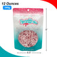 Bloody Bones Treat Toppers - 12 Oz Resealable Stand Up Candy Bag - White Candy Bone Shaped Sprinkles w/Red Splashes - Halloween