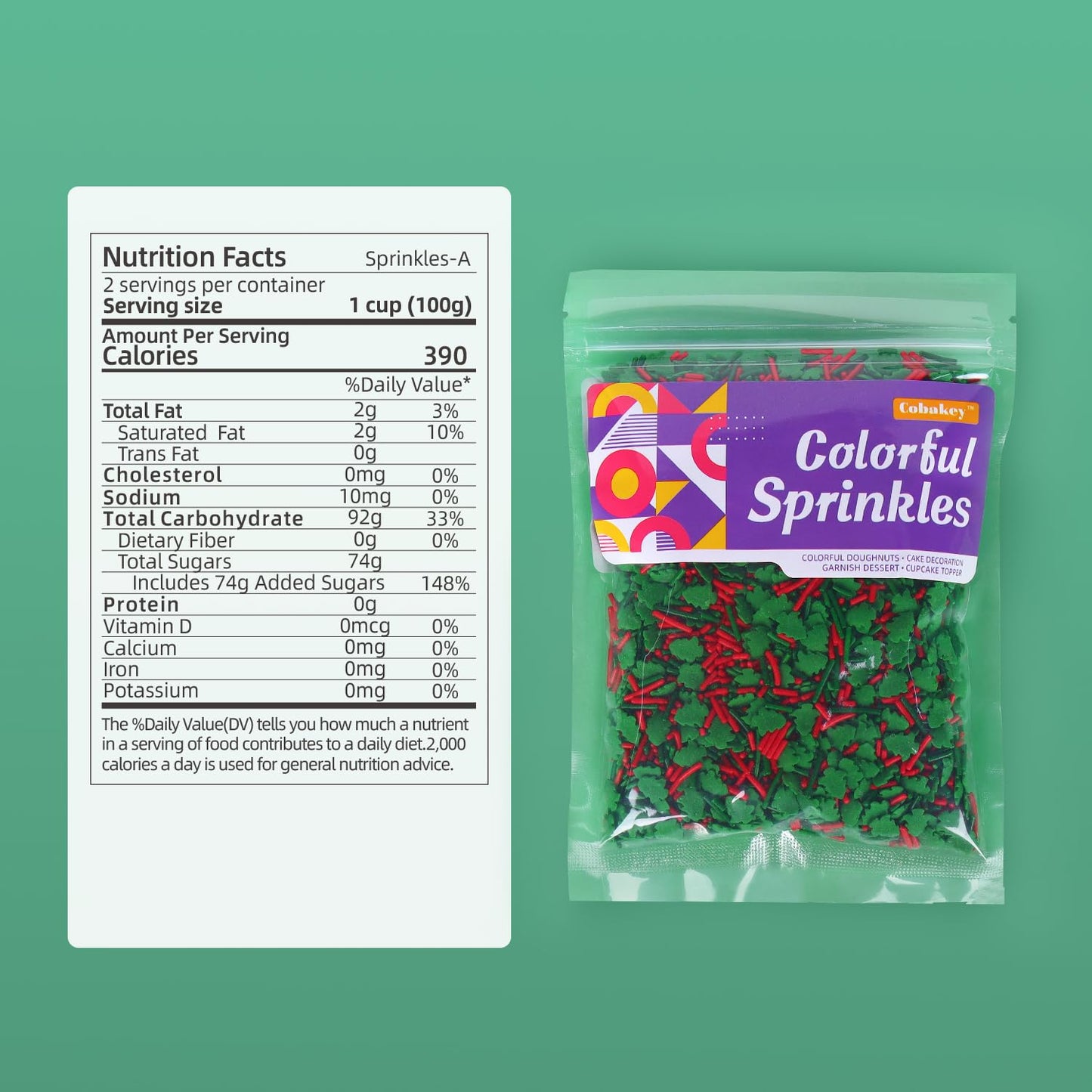 Christmas Tree Sprinkles For Cake Decorating 7 Ounce Edible Christmas Tree Red And Green Confetti Jimmies Sprinkles Mix For Xmas