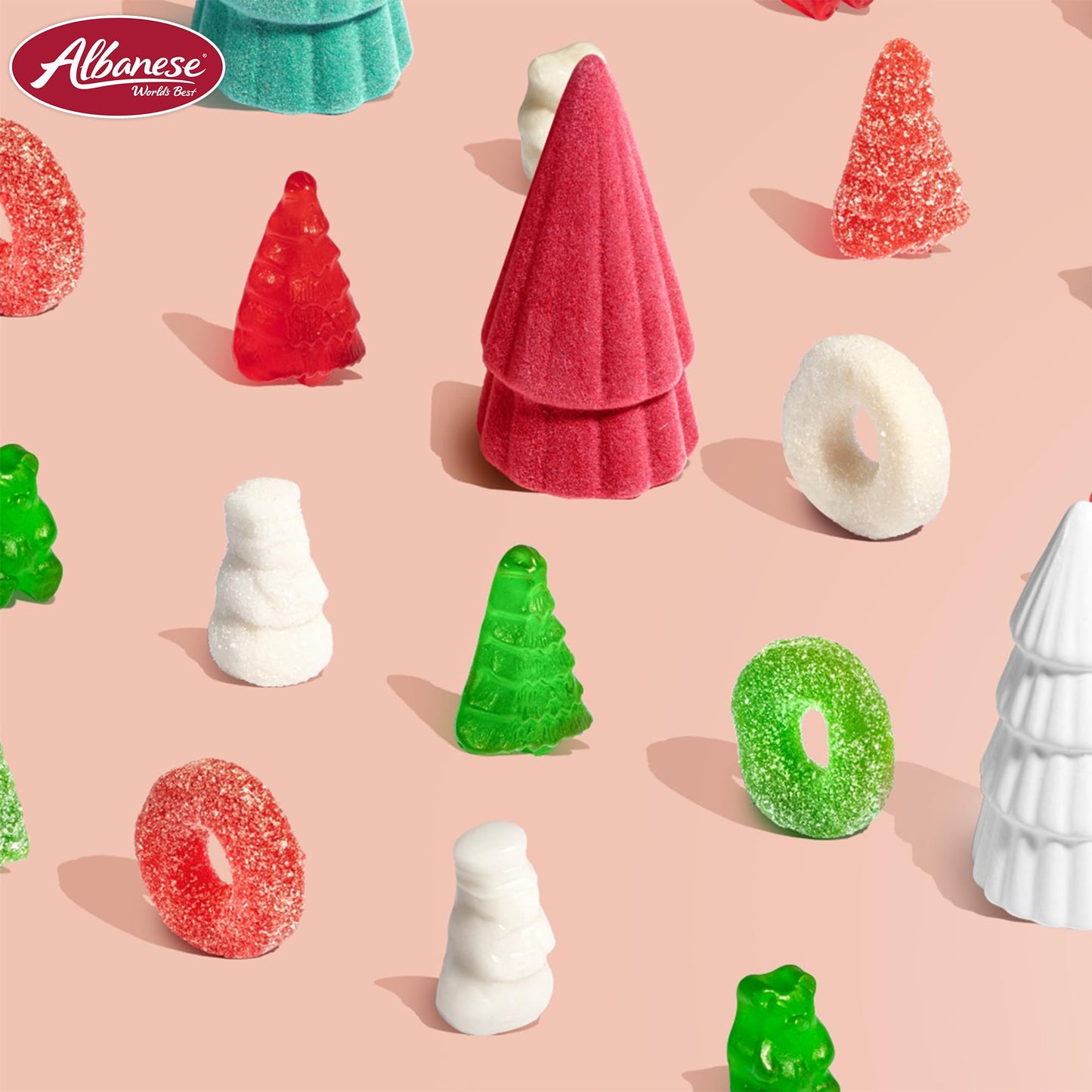 Albanese Worlds Best, Holiday Candy, Christmas Wreath Gummies, 4.5lb Bag, Great Stocking Stuffers, Gluten-Free