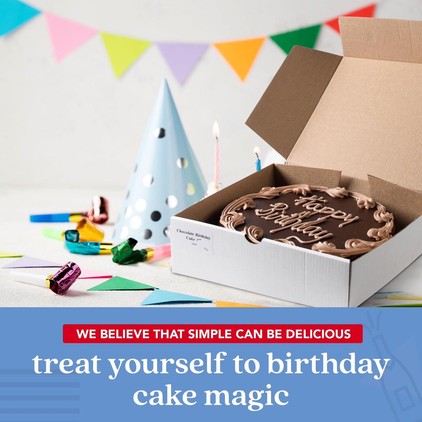 David’s Cookies Chocolate Fudge Cake - 7 Inch Frozen Dessert for Birthday Parties, Gift Idea for Women, Men, and Kids