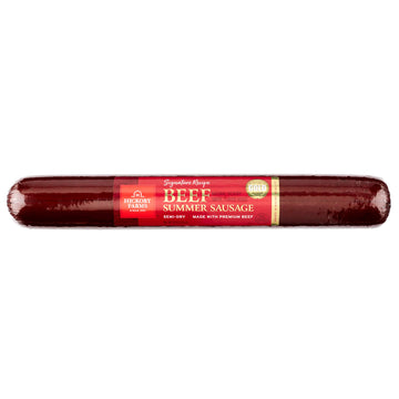 Hickory Farms Party-Size Signature Beef Summer Sausage, 26 ounces | Great for Snacking, Gifts, Entertaining, Charcuterie, Ready 