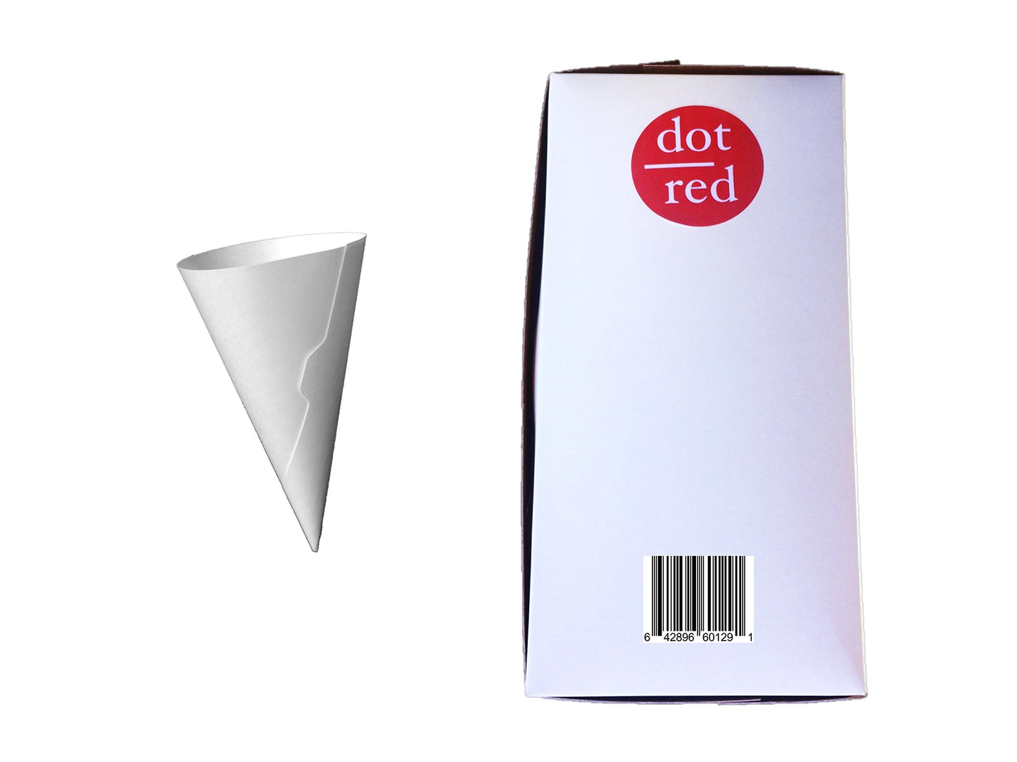 Dot Red Ice Cream Cone Jackets - Recyclable Paper, Medium (200 Pack), Red, Model MCD120