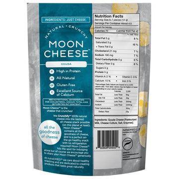 Moon Cheese - 100% Natural Cheese Snack - Gouda - 2 Oz - 12 Pack