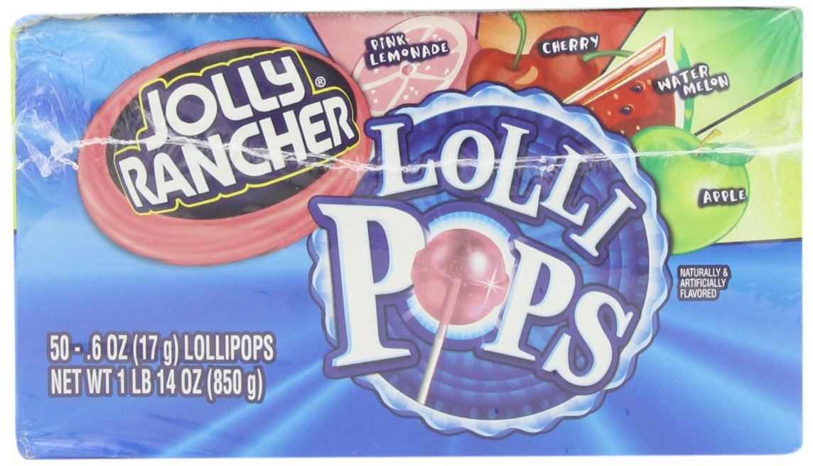 Jolly Rancher Lollipops, Assorted Halloween Candy, 100 Count Bulk Candy