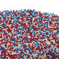Homankit Patriotic Sprinkles Red White And Blue Nonpareils Sprinkles Edible Cookie Decorations Mini Pearls For Decorating Cake,