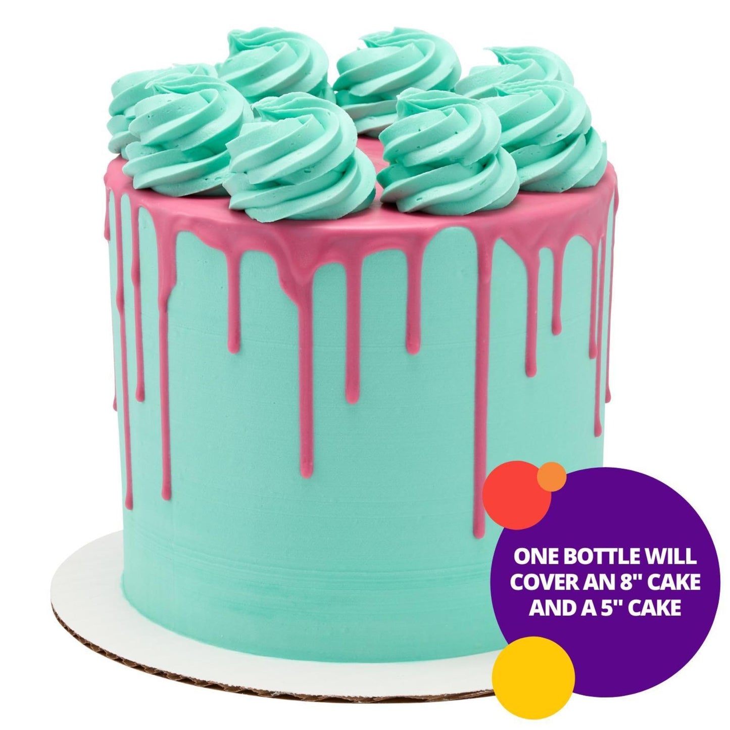 Decopac Cake Drip, Pink Color, Vanilla Flavor, Matte Like Chocolate, 6.35 Oz