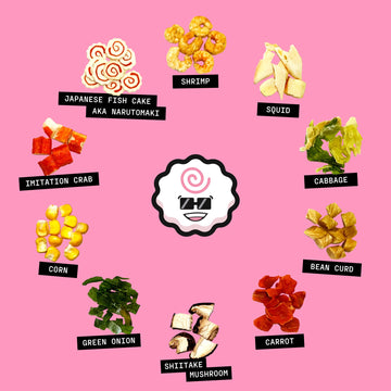 Ramen Bae Dried Ramen Toppings, Classic Seafood and Vegetables Mix, 14oz