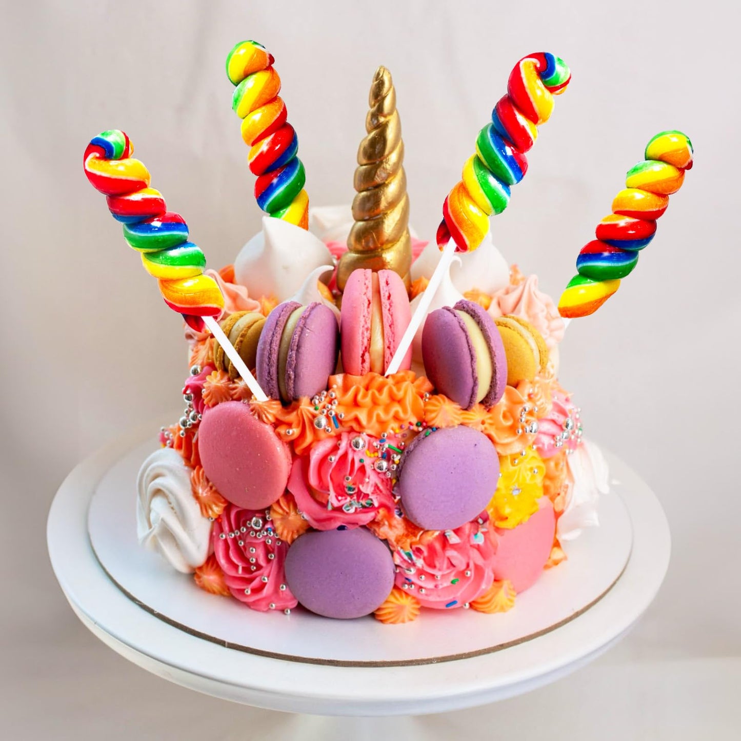 EORA Rainbow Twisty & Swirl Lollipops, 20 Count, Individually Wrapped, Mixed Fruit Flavor, Kids Party Favors, Model YJLLRD-RTLM-12
