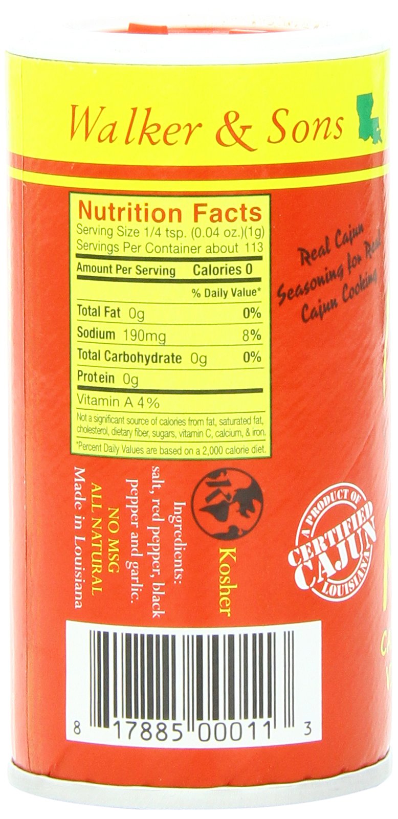 Slap Ya Mama Cajun Seasoning Blend, Hot, 4 Ounce