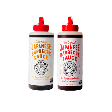 Bachan'S Japanese Barbecue Sauce 2 Pack - 1 Original, 1 Sweet Honey - Bbq Sauce For Wings, Chicken, Beef, Pork, Seafood, Noodles
