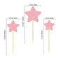Gyufise 42Pcs Little Star Cupcake Toppers Pink Glitter Twinkle Star Cupcake Picks Wedding Engagement Bridal Shower Baby Shower B