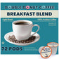 Double Donut Coffee Breakfast Blend Pods, Light Roast, Recyclable, 72 Count Bulk Pack for Keurig K Cups