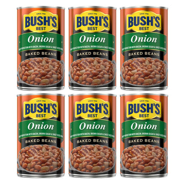 Bush's Best Onion Baked Beans, Gluten and Cholesterol Free, Good Source of Fiber, Low Fat, 7g of Protein and 5g of Fiber per Ser