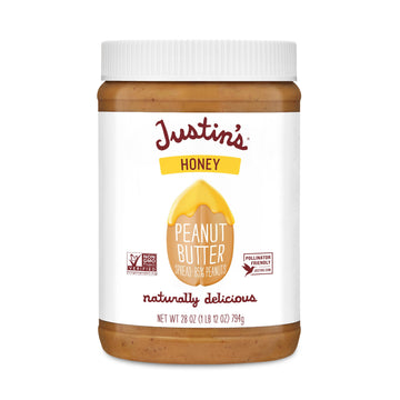 Justins Honey Peanut Butter, No Stir, Gluten-Free, 28 oz Jar