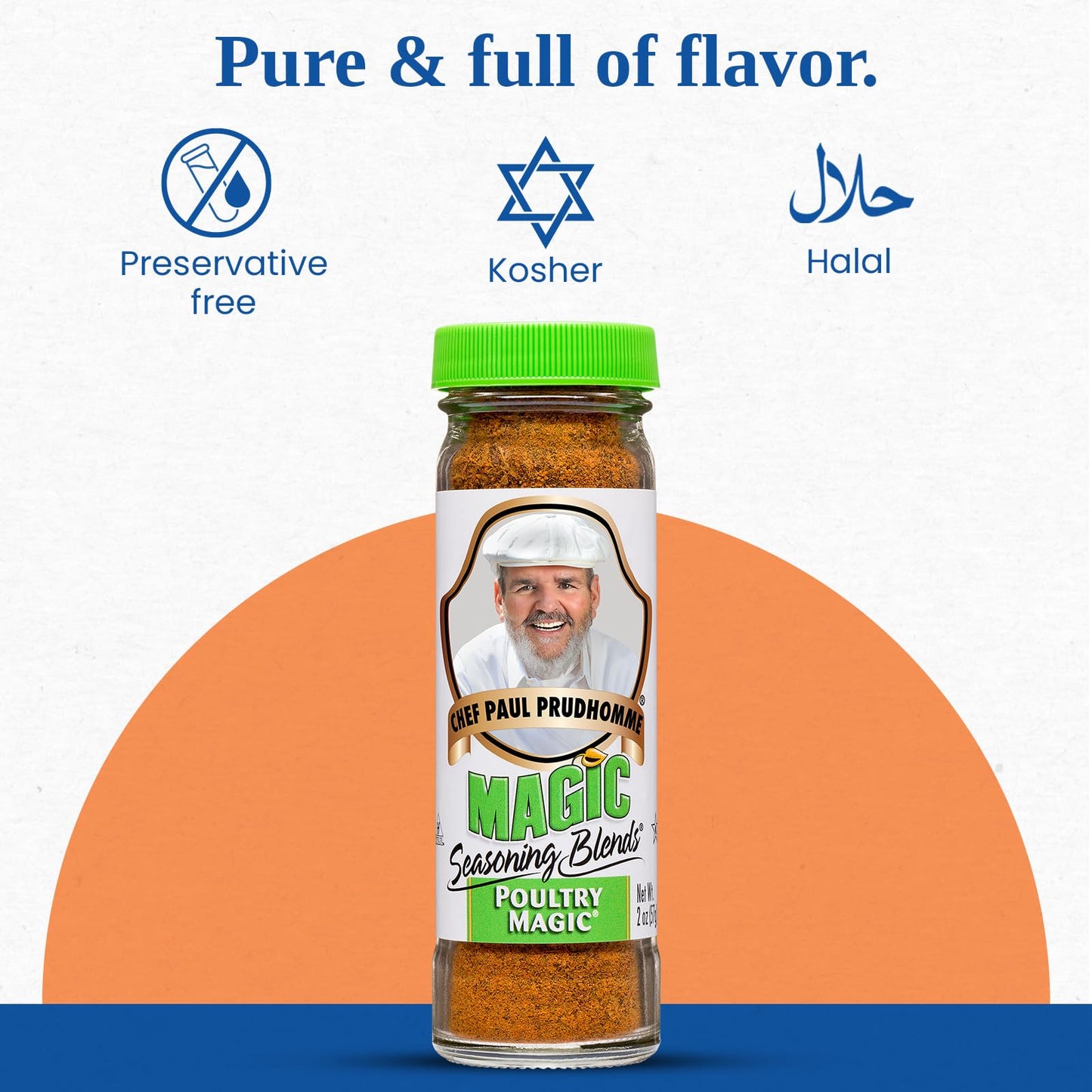 Chef Paul Prudhommes Poultry Magic Seasoning | MSG-Free, Gluten-Free | 2 oz (Pack of 1) | Kosher & Halal Certified
