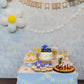 YCTHUNFISH Graduation Cupcake Toppers 25 Pack Glitter Paper Blue 2025 Theme Party Decorations