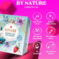 LOVARE Sparkling Splashes Tea Bags, Classic Black & Sencha Green Blend, 32 Individually Wrapped Bags, 64g Gift Box Set