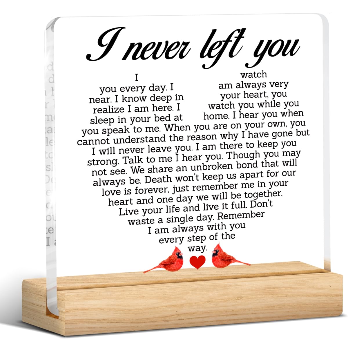 Memorial Gifts Sympathy Gifts for Loss of Loved One, I Never Left You Bereavement Gift Ideas Condolence Grieving Gift with Remem