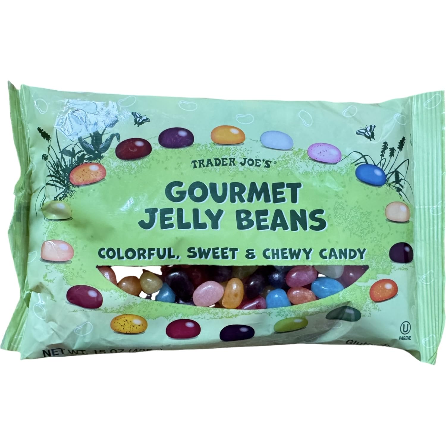 Trader Joe's Gourmet Jelly Beans, colorful sweet chewy candy (15 oz)