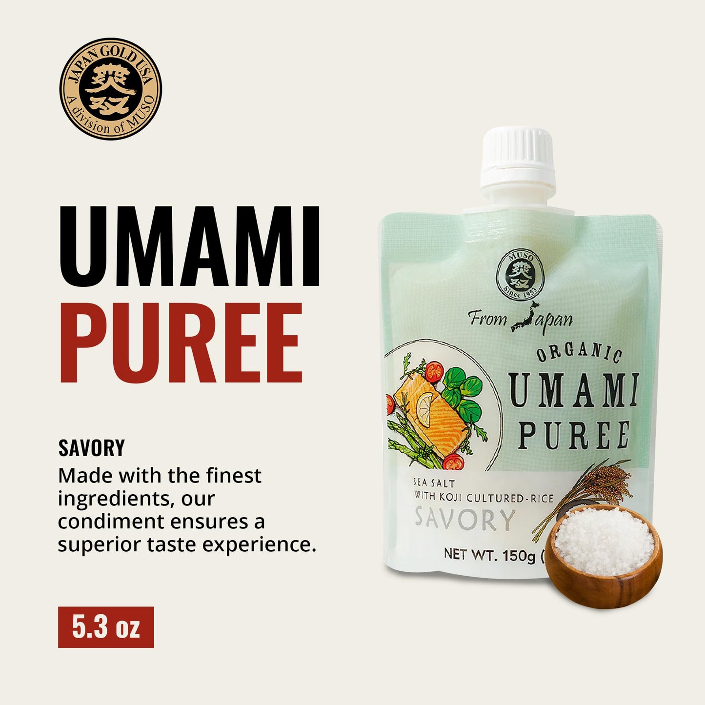 Muso From Japan - Umami Puree Savory, Japanese Flavor Enhancer For Soups, Sauces, Marinades, Deep Umami Taste, Vegan-Friendly -