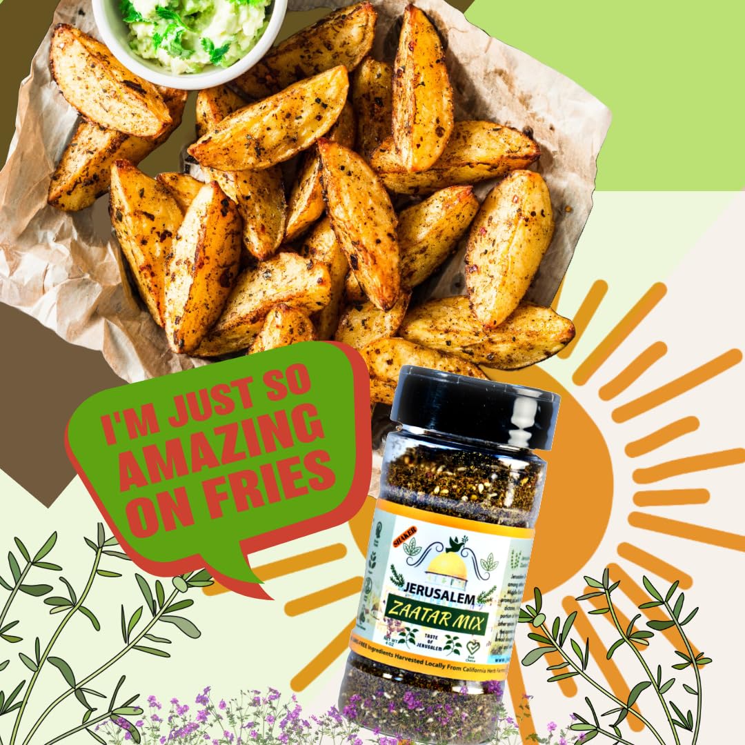 Julians Valleys Zaatar Spice Mix | Natural Herbs & Pure Sumac | 8OZ | No Preservatives