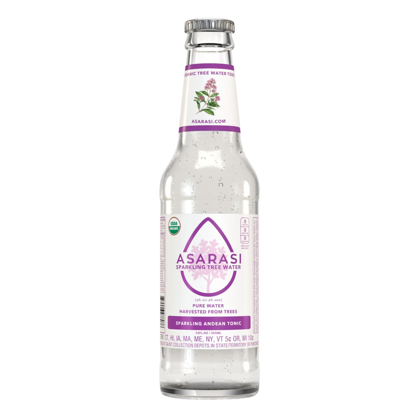 Asarasi Organic Sparkling Andean Tonic Tree Water - 12 Pack