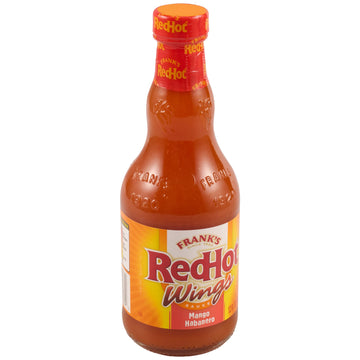 Frank's RedHot Wings Sauce, Mango Habanero, Hot Sauce, Marinade, Glaze, For Fish, Steak, Burgers, Wings, Cole Slaw, Salsa, and M