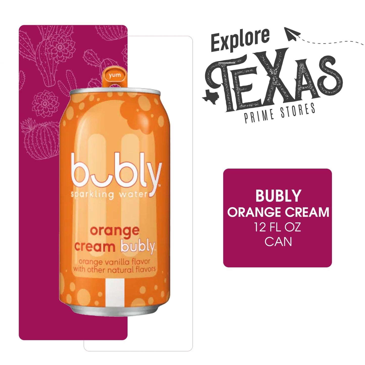 Bubly 16-Pack of Orange Cream Flavored Sparkling Water 12 fl oz On-the-Go Aluminum Can