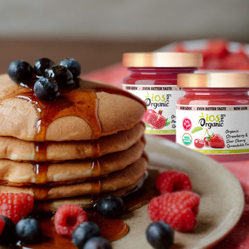 IOS Love Organic Spreadable Fruit - USDA Organic, Non-GMO, Vegan, Gluten Free, No Added Sugar, 10.1 Oz (Pomegranate, Pack of 1)