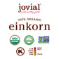Jovial Spaghetti Einkorn Pasta | Organic Whole Grain Spaghetti | Non-Gmo | High Protein | Lower Carb | Usda Certified Organic | Kosher | Delicious Pasta | Made In Italy | 12 Oz