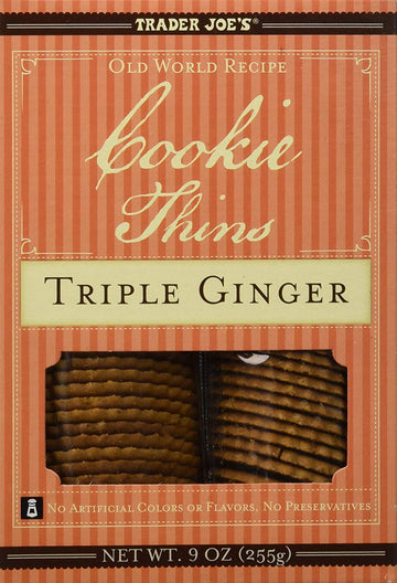 Trader Joe's Cookie Thins Triple Ginger 9 oz (pack of 3)