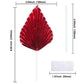Gyufise Paper Palm Fan Cake Toppers, Light Red, 4.7x5.1 inches, Model ZN0680-16, Ideal for Birthday and Wedding Party Decorations