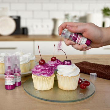 Tinker Dust - Cranberry (4G 1X Mini Pump) Edible Glitter For Desserts, Beverages, Cupcakes, Cake Pops And Cookies By Bakell