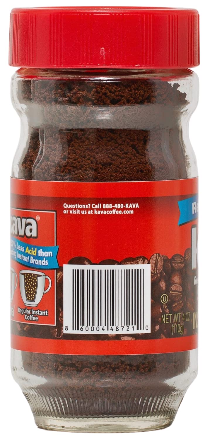 Kava Coffee Low Acid Neutralized Instant Coffee, 4 Ounce (Pack Of 3)