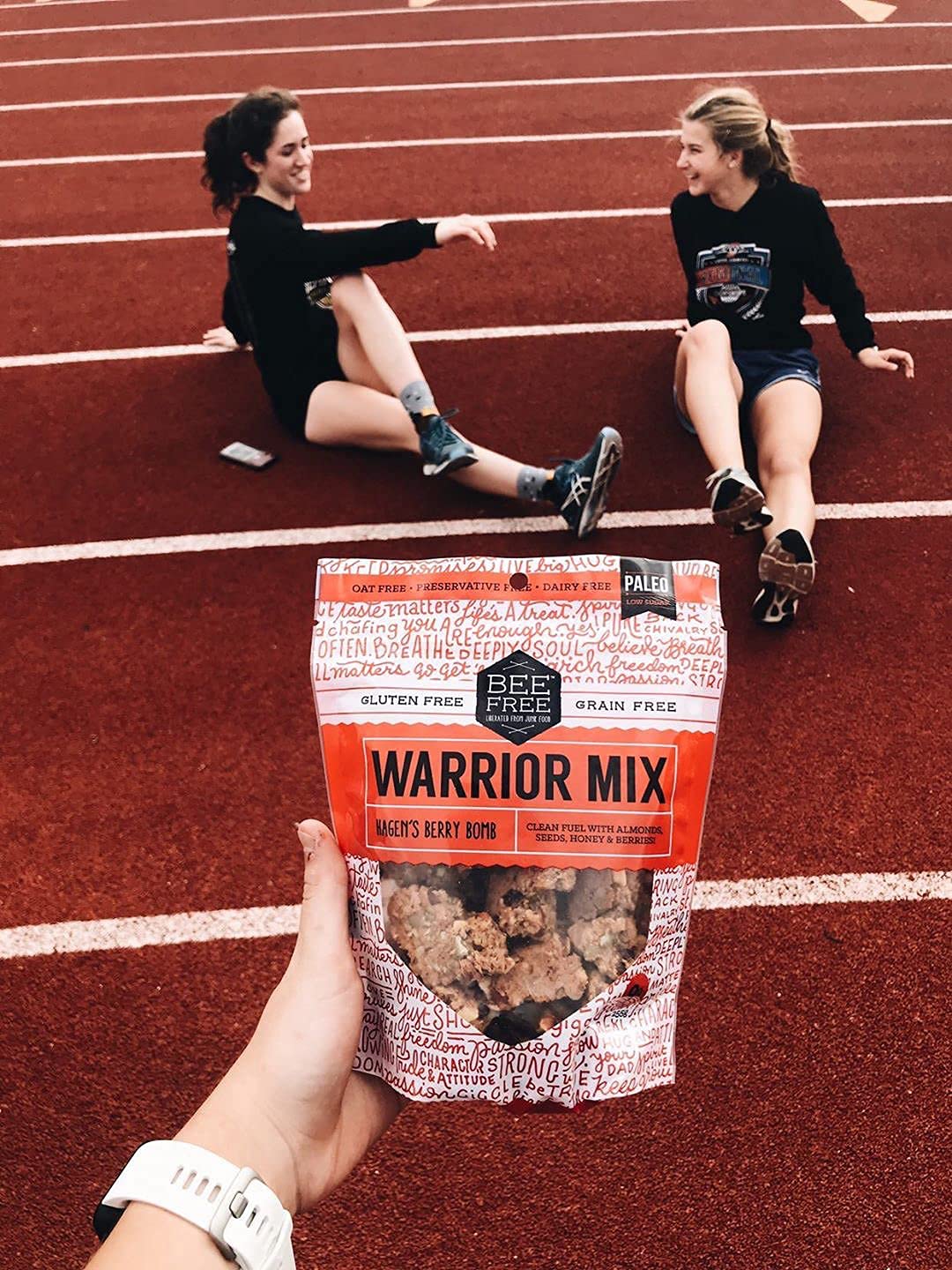 BeeFree Warrior Mix Gluten Free Granola Bites, Paleo, Low Carb, Oat Free, 9 Ounce Bag