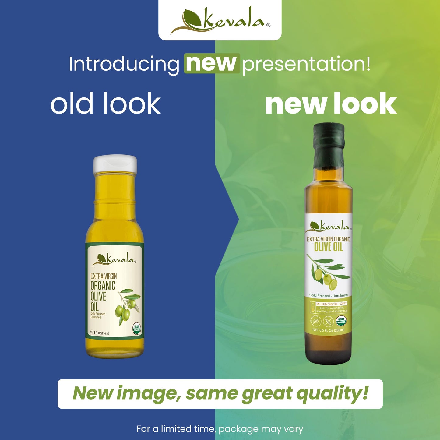 Kevala Extra Virgin Organic Olive Oil, 8 Fl Oz