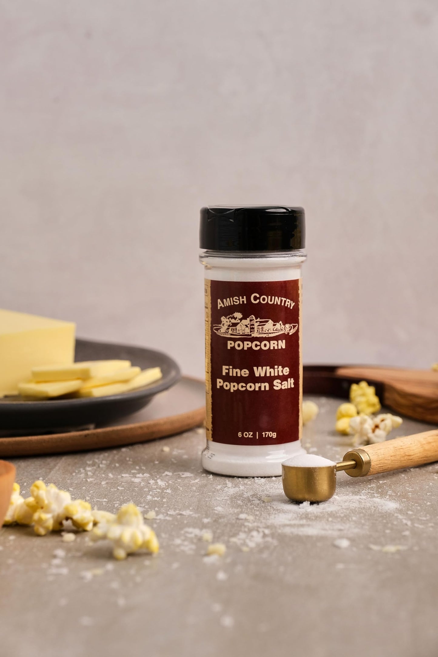 Amish Country Popcorn | 2-6 oz Bottles | Fine White Popcorn Salt | Old Fashioned, Non-GMO and Gluten Free (2-6 oz Bottles)
