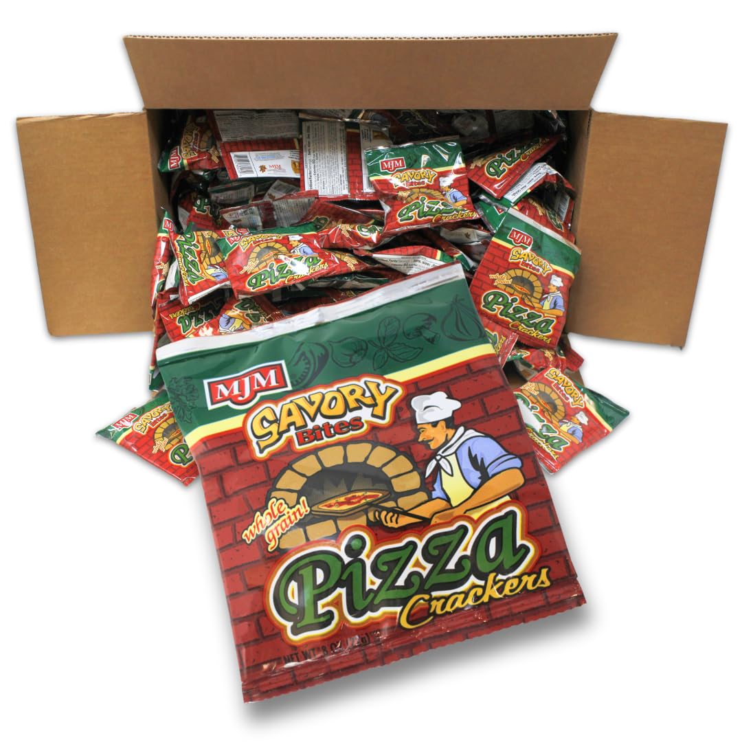 MJM Whole Grain Pizza  ers - Savory Bites Snack, 0.8 oz (Pack of 25)