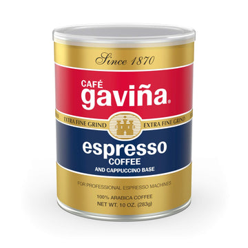 Caf   Gavia Espresso Roast Extra Fine Ground Coffee, 100% Arabica, 10 Oz Can