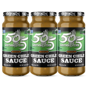 505 Southwestern Hatch Valley Green Chile Sauce, Medium (3-16oz)