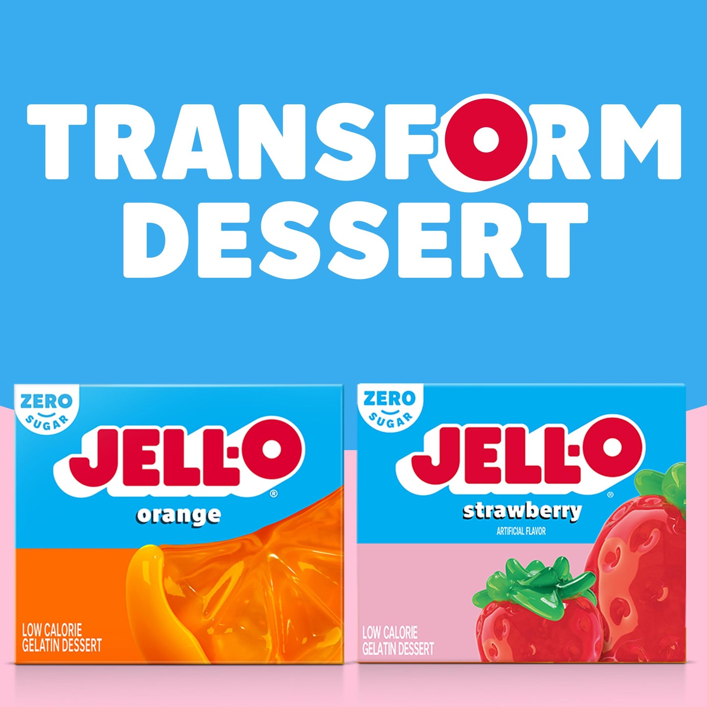 Jell-O Sugar-Free Gelatin Dessert, Strawberry, 0.30-Ounce Boxes (Pack Of 24)