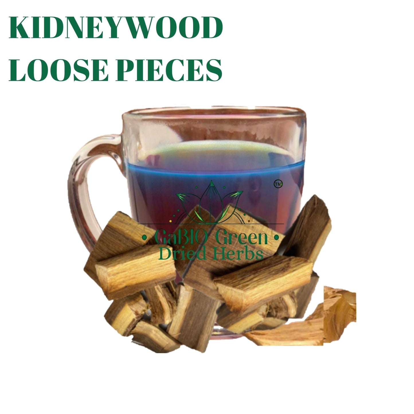 Palo azul  Kidney Wood (16.1oz/1 Pound)  Blue Stick Herbal Tea Bark  palo azul tea  Resealable Bag (16.1 Ounce)