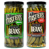 Fosters Pickled Green Beans, Variety Pack, Original and Red Pepper, 16oz, 2 Pack, Traditional Pickled Vegetables Recipe for ove