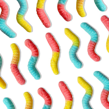 Sour Gummy Worms Bulk Pack - 40 Packs - Individually Wrapped Candy Bags For Kids, Parties, School, And Travel | Assorted Flavors