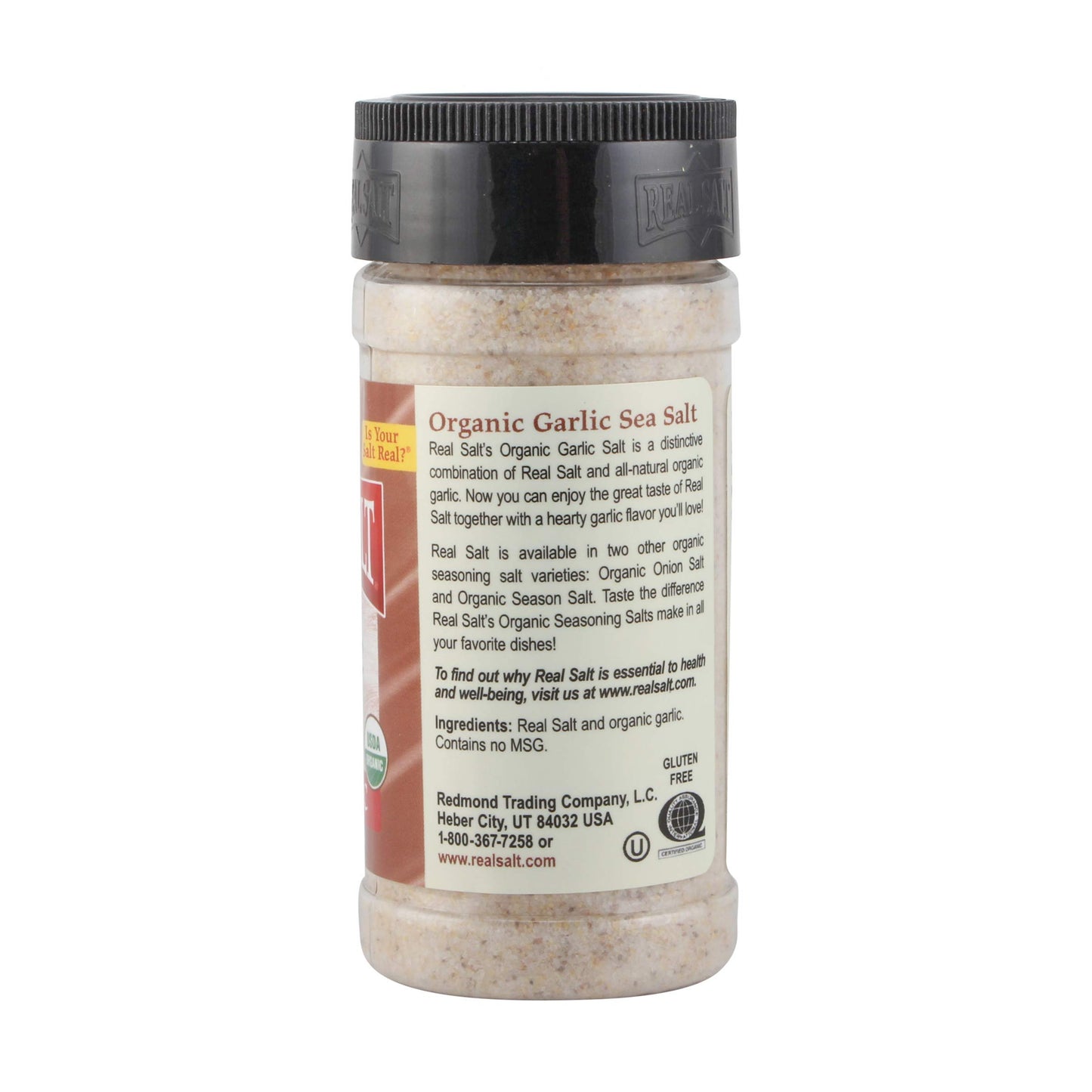 Redmond Real Sea Salt - Natural Unrefined Gluten Free, Garlic Salt 4.75 Ounce
