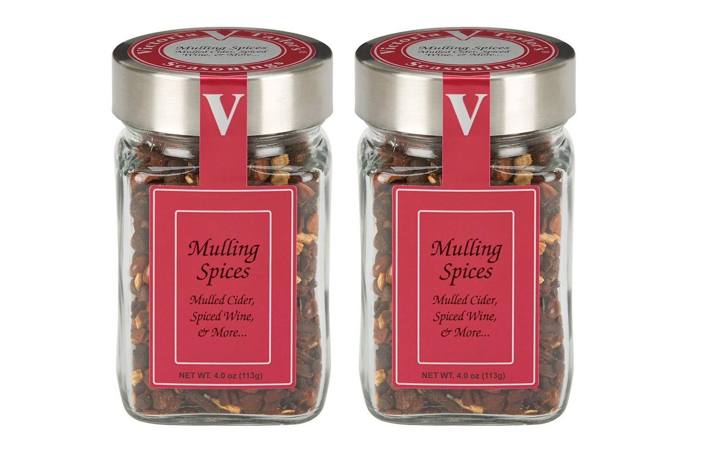Victoria Taylors Mulling Spices - Blend of Cinnamon, Allspice, and Cloves - Two 4 oz. Jars