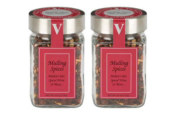 Victoria Taylors Mulling Spices - Blend of Cinnamon, Allspice, and Cloves - Two 4 oz. Jars