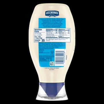 Hellmann'S Light Mayonnaise Light Mayo Squeeze Bottle For A Creamy Condiment For Sandwiches And Simple Meals Made With 100% Cage